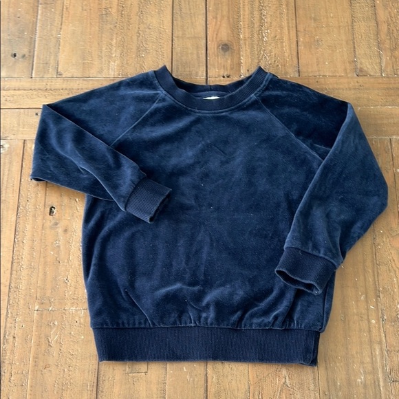 Hanna andersson navy velour pullover sweatshirt - Picture 1 of 5